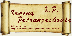 Krasna Petranjesković vizit kartica